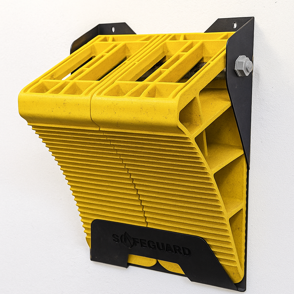 Mighty Chock Medium with Lockable Carrier (2 Chocks + 1 Carrier)