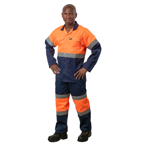 Vulcan Workwear 65/35 Hi Viz Two-Tone Work Suit