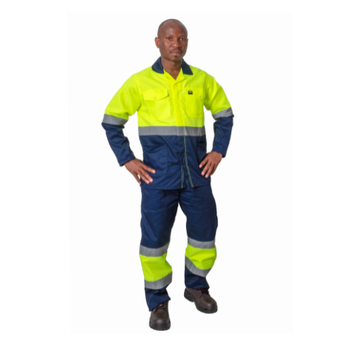 Vulcan Workwear 65/35 Hi Viz Two-Tone Work Suit