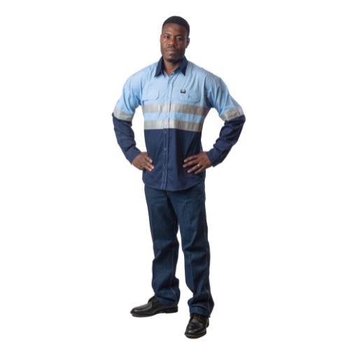 Vulcan Workwear Hi Viz 100% Cotton Vented Workshirt
