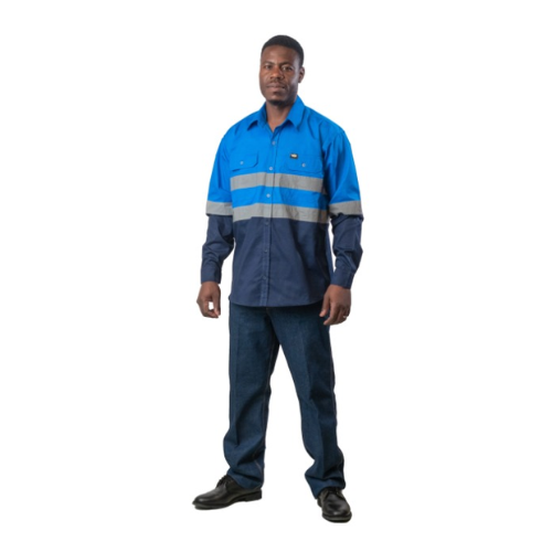 Vulcan Workwear Hi Viz 100% Cotton Vented Workshirt
