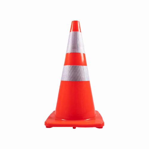 Orange Soft PVC Traffic Cone with Reflective Tape 700mm