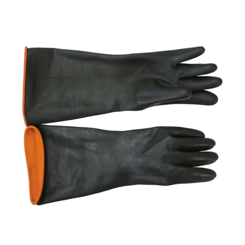 Rubber Smooth Palm Elbow-Length Heavy-Duty Gloves