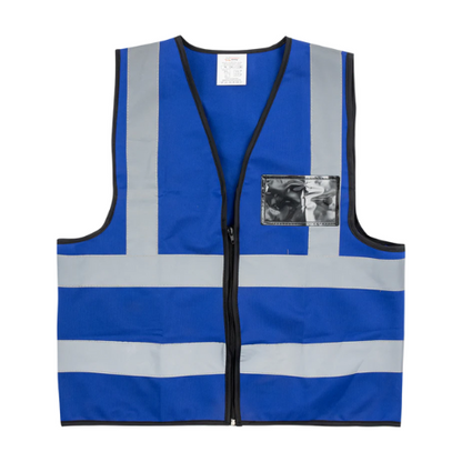 Premium Reflective Vest with Zip & ID Pouch