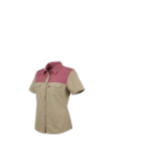 Salty Bokkie Girls Two-Tone Bush Shirt – Khaki &amp; Rose