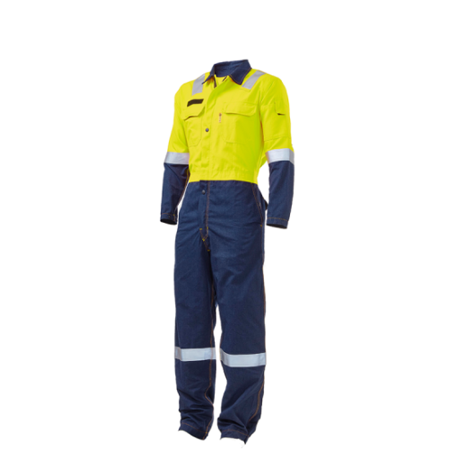 9 CAL MVP HI-VIZ BOILERSUIT TWO-TONE ORANGE&NAVY / YELLOW&NAVY