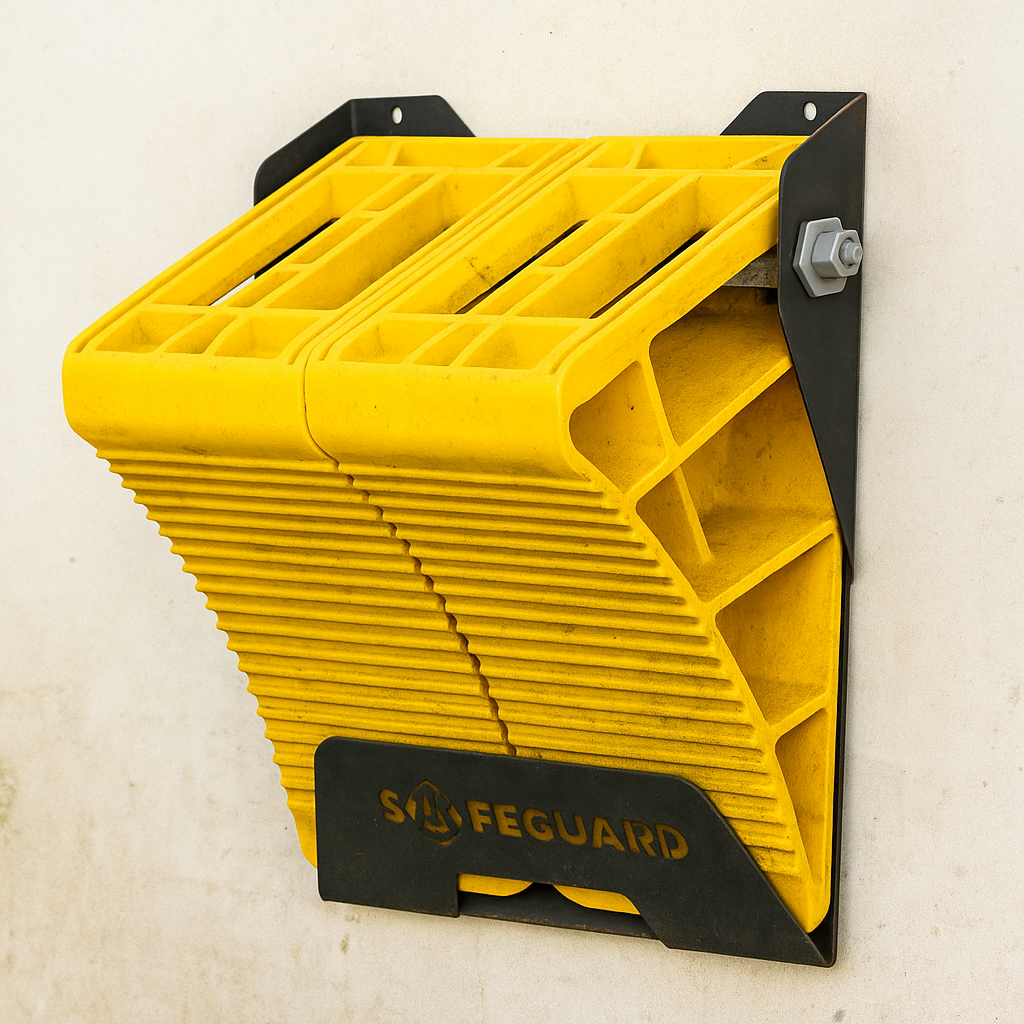 Mighty Chock Small with Lockable Carrier (2 Chocks + 1 Carrier)